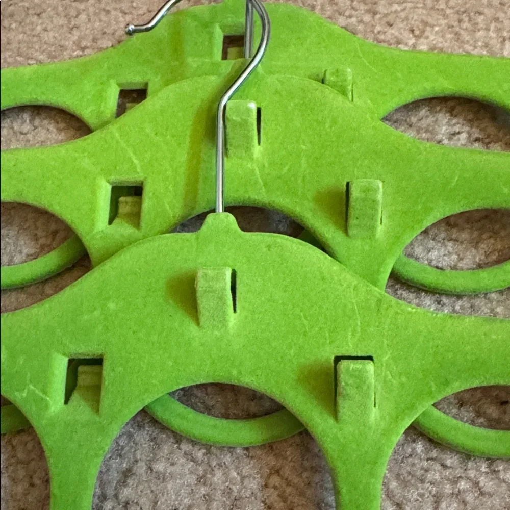 Set of Green Velvet Hangers